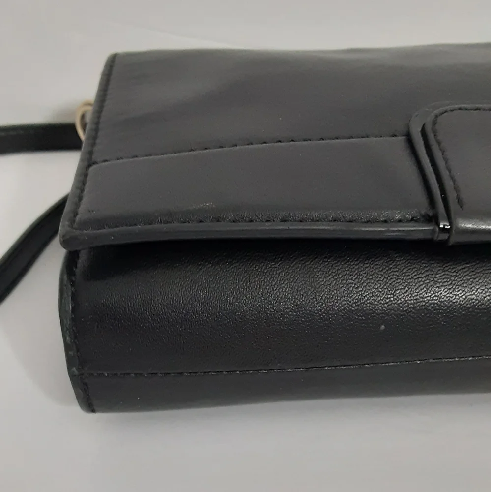 Kate Spade black leather crossbody bag